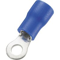TRU COMPONENTS 746087 Ringkabelschoen Dwarsdoorsnede (max.): 2.50 mm² Schachtdiameter: 3.2 mm Deels geïsoleerd Blauw 100 stuk(s) - thumbnail