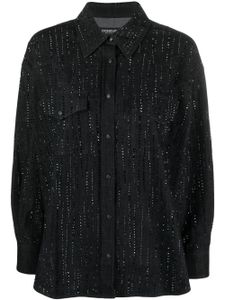 DONDUP short en tweed à sequins - Noir