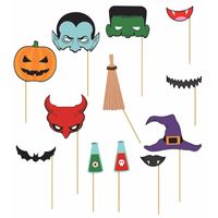 Fotoprop set Halloween 12 stuks   -