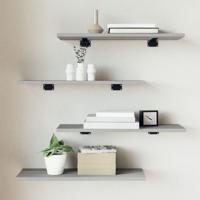 Wandschappen 4 st 60x20x1,5 cm bewerkt hout grijs sonoma eiken - thumbnail