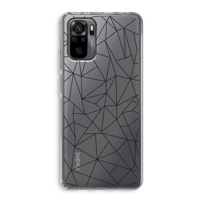 Geometrische lijnen zwart: Xiaomi Redmi Note 10 Pro Transparant Hoesje