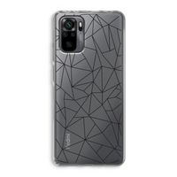 Geometrische lijnen zwart: Xiaomi Redmi Note 10 Pro Transparant Hoesje