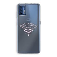 Home Is Where The Wifi Is: Motorola Moto G9 Plus Transparant Hoesje