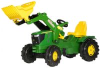 Rolly Toys traptractor RollyFarmtrac John Deere 6210 R groen - thumbnail