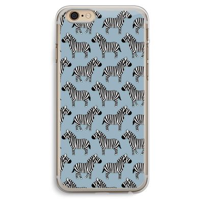 Zebra: iPhone 6 Plus / 6S Plus Transparant Hoesje