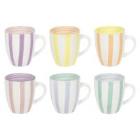 Koffiemok stripes doos a 6 stuks 340ml