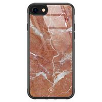iPhone 8/7 glazen hardcase - Marble sunkissed