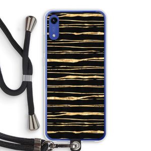 Gouden strepen: Honor Play 8A Transparant Hoesje met koord