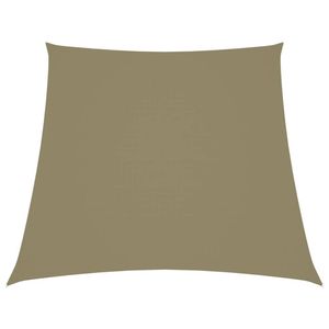 vidaXL Zonnescherm trapezium 4/5x4 m oxford stof beige