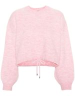 Maje mélange-effect drop-shoulder jumper - Rose