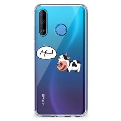 Huawei P30 Lite Stevig | Bumper Hoesje | Cow Huawei P30 Lite Stevig | Bumper Hoesje | Cow