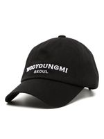 Wooyoungmi casquette en coton à logo brodé - Noir