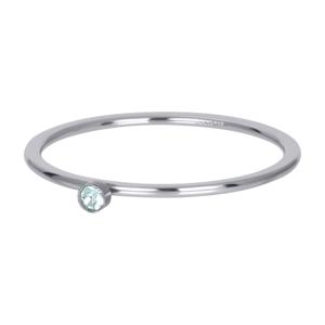 iXXXi Vulring 1 mm Green 1 Stone Crystal Zilver