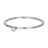 iXXXi Vulring 1 mm Green 1 Stone Crystal Zilver
