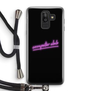 Vice Black: Samsung Galaxy J8 (2018) Transparant Hoesje met koord