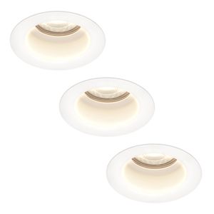 3x Mari LED inbouwspot verzonken - 3.8 Watt - Warm wit 4000K- GU10 LED module - Dimbaar - Lagere inbouwdiepte - voor binnen en buiten - Wit