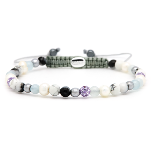 Karma Armband Spiral Cool For The Summer Lilac Crystal