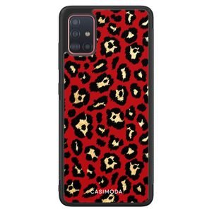 Samsung Galaxy A51 hoesje - Luipaard rood
