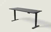 Desktronic HomePro bureau Zwart / Zwart / 200x80 cm