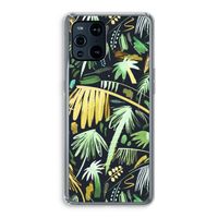 Tropical Palms Dark: Oppo Find X3 Transparant Hoesje