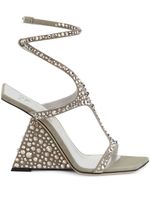 Giuseppe Zanotti sandales Tutankamon 105 mm ornées de cristaux - Argent - thumbnail