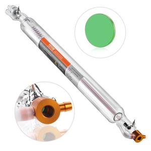 VEVOR CO2-laserbuis CO2-laserbuis 40 W, professionele laserbuis 720 mm lengte CO2-laserbuis CO2-glazen laserbuis voor lasersnijden, lasermarkeren, lasergraveren en acrylsnijden etc.