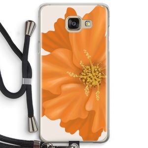 Orange Ellila flower: Samsung Galaxy A5 (2016) Transparant Hoesje met koord