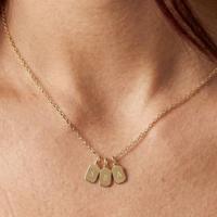 Initialen ketting - Rechthoek - Goud - 3 st