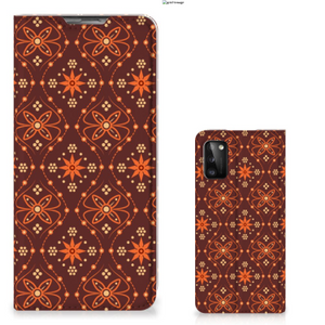 Samsung Galaxy A41 Hoesje met Magneet Batik Brown