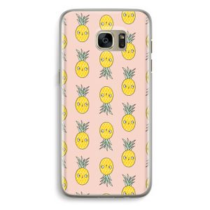 Ananas: Samsung Galaxy S7 Edge Transparant Hoesje