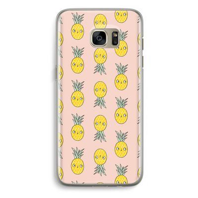 Ananas: Samsung Galaxy S7 Edge Transparant Hoesje