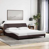 Bedframe "Dover" stof donkerbruin 160x200 cm