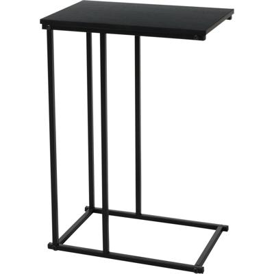Bellatio Design Bijzettafel/banktafel - 1x - zwart metaal 40 x 26 x 58 cm