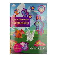 Kleur- en Stickerboek Fantasie Wereld