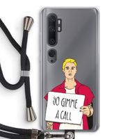 Gimme a call: Xiaomi Mi Note 10 Transparant Hoesje met koord