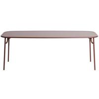 Petite Friture Week-end tuintafel 220x85 met dicht blad Brown Red