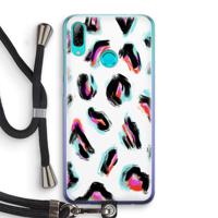 Cheetah color: Huawei P Smart (2019) Transparant Hoesje met koord