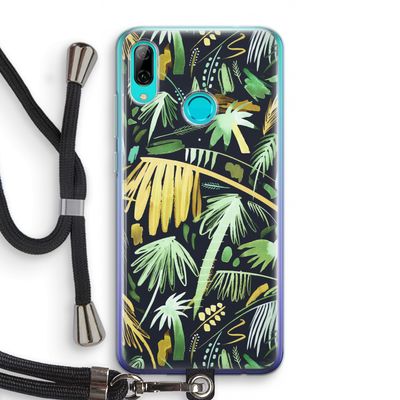 Tropical Palms Dark: Huawei P Smart (2019) Transparant Hoesje met koord