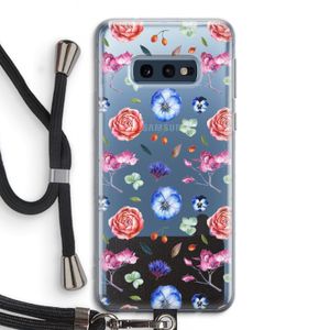Bloemetjes: Samsung Galaxy S10e Transparant Hoesje met koord