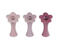 Vaas Bloem M lila/roze/fuchsia a3 aardew 9,5x9,5x20cm