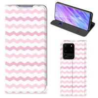 Samsung Galaxy S20 Ultra | Hoesje met Magneet | Waves Roze