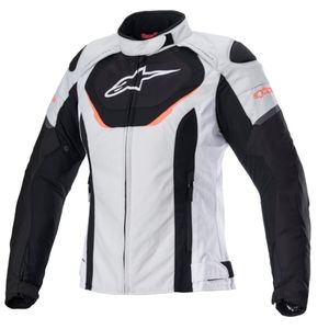 ALPINESTARS Stella T-Jaws V3 Waterproof Jacket, Textiel motorjas dames, Ice Grijs-Zwart-Wit