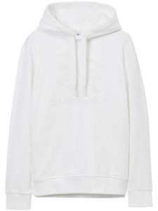 Burberry EKD Raynerbridge logo-embossed cotton hoodie - Blanc