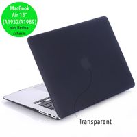 Lunso MacBook Air 13 inch (2018-2019) cover hoes - case - Mat zwart