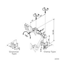 ROLINE LCD arm, tafelbevestiging, gasveer, 4 draaipunten - thumbnail