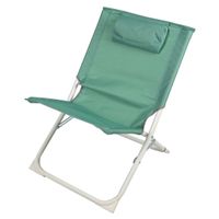 Sunnydays camping/strand stoel - aluminium - inklapbaar - groen - L49 x B62 x H61 cm