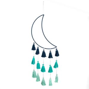 Handgemaakte Macramé Hanger - Blauwe Maan - Voor goede Nachtrust (50 cm)