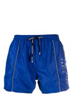 Balmain short de bain à logo imprimé - Bleu - thumbnail