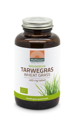 Mattisson Bio tarwegras wheatgrass tabletten raw 400mg bio