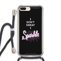 Sparkle quote: iPhone 8 Plus Transparant Hoesje met koord